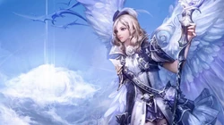 动漫插画&ldquo;天使与魔鬼&rdquo;高清桌面壁纸图片