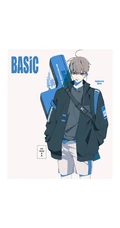 蓝黑线条手绘动漫男生创意手机背景图片4月20日