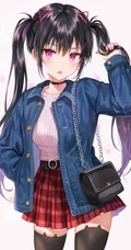 气质可爱元气动漫少女短裙，短裤精美美图插画壁纸图片