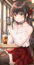 气质可爱元气动漫少女短裙，短裤精美美图插画壁纸图片