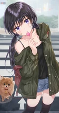 气质可爱元气动漫少女短裙，短裤精美美图插画壁纸图片