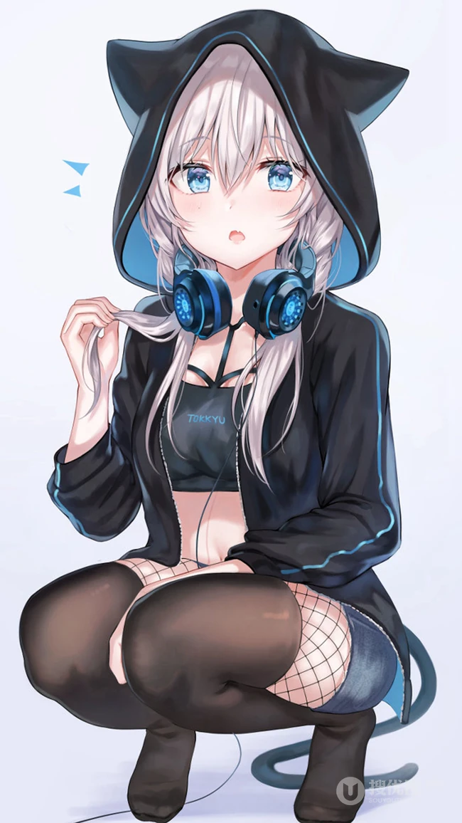 气质可爱元气动漫少女短裙，短裤精美美图插画壁纸图片