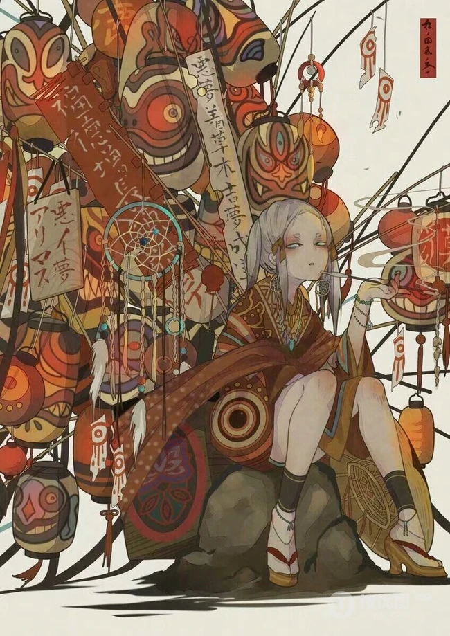 魔幻风日式动漫精美插画，来自日本插画师七原しえ作品图片集