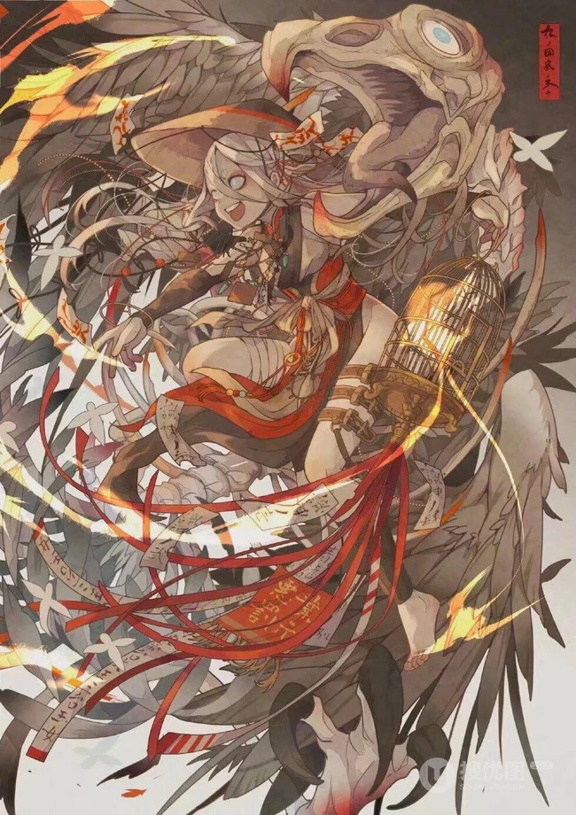 魔幻风日式动漫精美插画，来自日本插画师七原しえ作品图片集