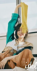 迪丽热巴超美短发写真杂志大片，短发迪既可以是萌妹，也是酷女孩