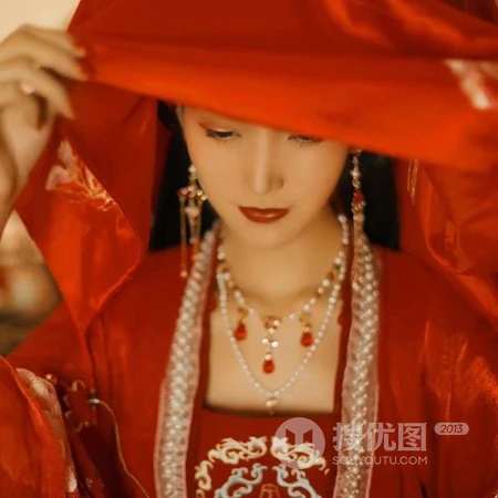 传统汉服新娘装古风气质女生高清头像