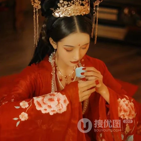 传统汉服新娘装古风气质女生高清头像