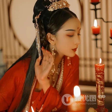 传统汉服新娘装古风气质女生高清头像