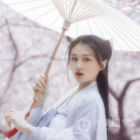 仙气古风气质女生挑花树下起舞唯美QQ头像