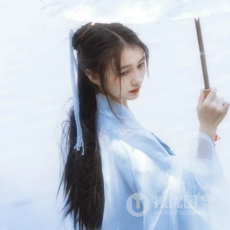 仙气古风气质女生挑花树下起舞唯美QQ头像