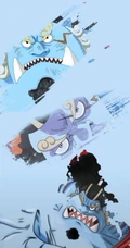纯色毛笔笔刷创意海贼王人物手机壁纸图片