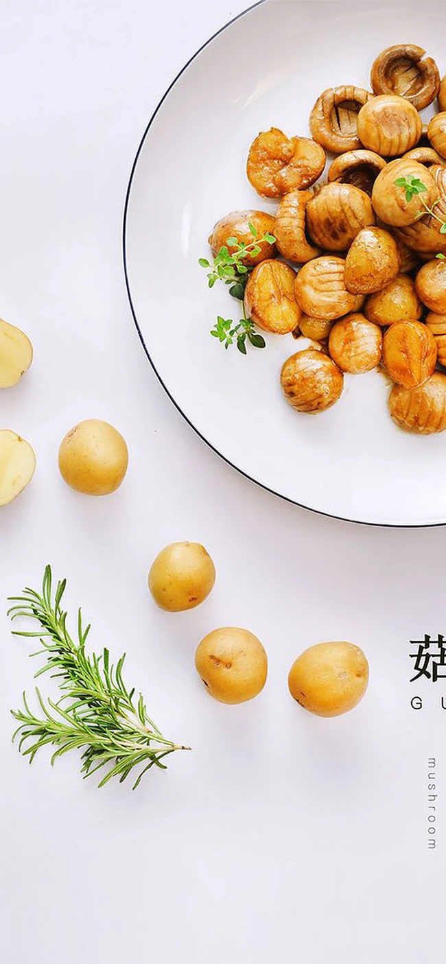 白色桌布上的美食摆拍吃货手机壁纸
