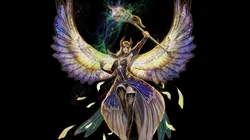 带翅膀的动漫人物插画桌面壁纸图片