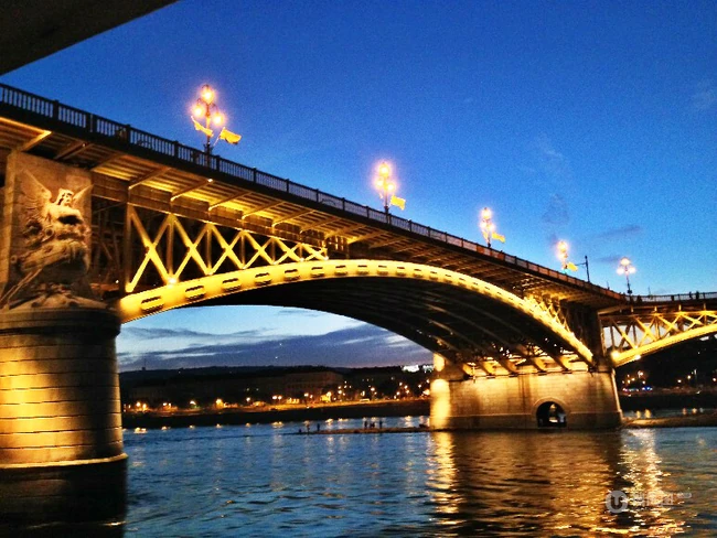 人间入画：城市夜晚中的桥梁，湖泊，建筑唯美好看的图片