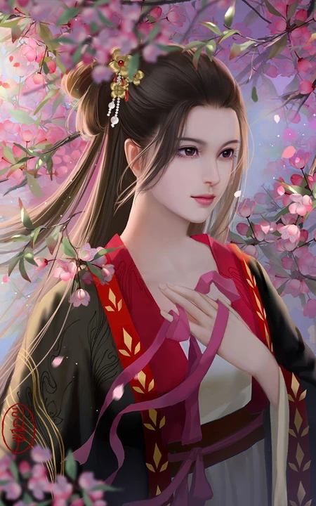 古风美人，二次元古典古风美人手绘图片，绘师引筝作品