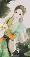 古风美人，唯美古风美人手绘插画美图，绘师画画的慕白作品