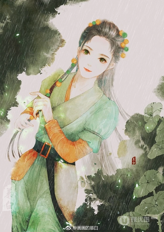 古风美人，唯美古风美人手绘插画美图，绘师画画的慕白作品