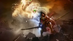 拿剑的日本武士和欧洲战士，日本古代女武士壁纸图片