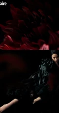 刘亦菲酷飒时尚国潮风格刺绣黑衣杂志封面写真图片