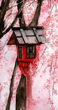 剑三水彩创意插画，国风武侠风格创意水彩画美图