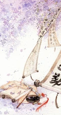 剑三水彩创意插画，国风武侠风格创意水彩画美图