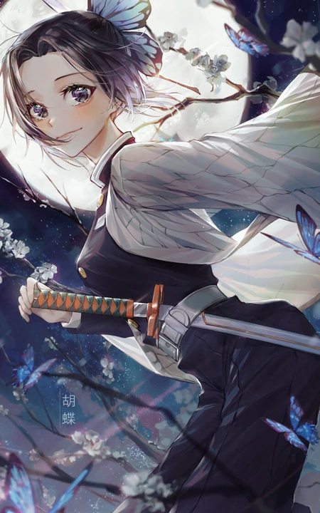 蝴蝶忍图片，漫画《鬼灭之刃》人物蝴蝶忍超美壁纸图片