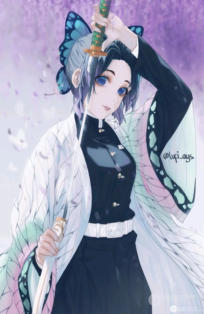 蝴蝶忍图片，漫画《鬼灭之刃》人物蝴蝶忍超美壁纸图片