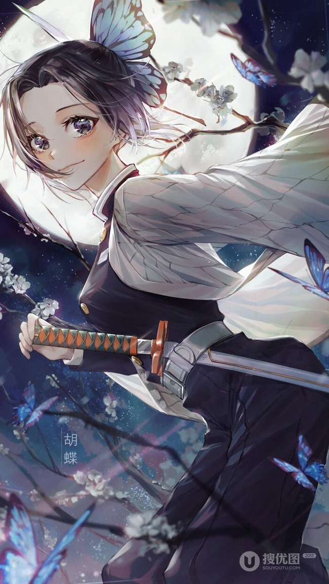 蝴蝶忍图片，漫画《鬼灭之刃》人物蝴蝶忍超美壁纸图片