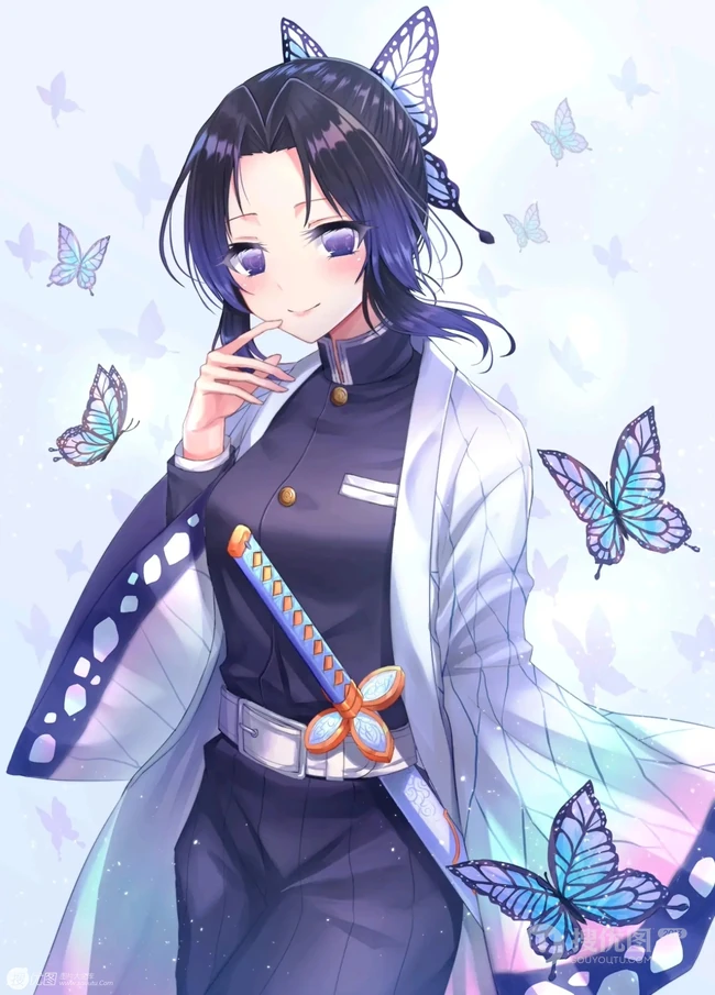 蝴蝶忍图片，漫画《鬼灭之刃》人物蝴蝶忍超美壁纸图片