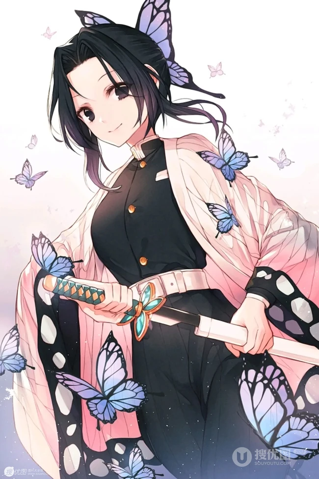 蝴蝶忍图片，漫画《鬼灭之刃》人物蝴蝶忍超美壁纸图片