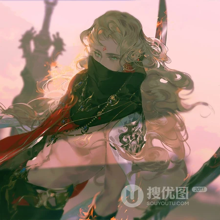 古风侠客，刺客手绘插画头像
