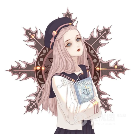 图腾背景卡通少女开黑头像推荐