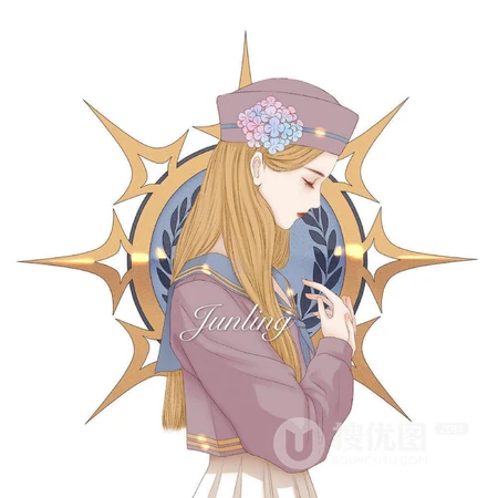 图腾背景卡通少女开黑头像推荐