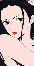 性感的海贼王女性角色手绘线条手机背景图片