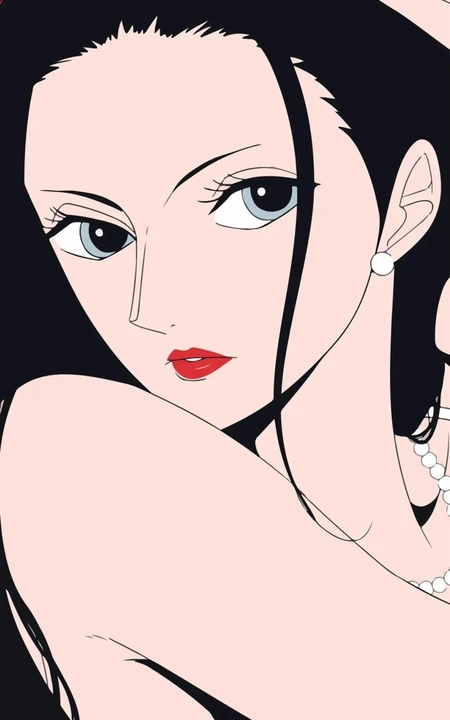 性感的海贼王女性角色手绘线条手机背景图片
