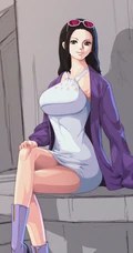 海贼王人物妮可&middot;罗宾高清手绘创意手机壁纸