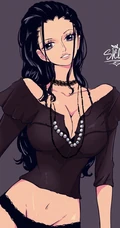 海贼王人物妮可&middot;罗宾高清手绘创意手机壁纸