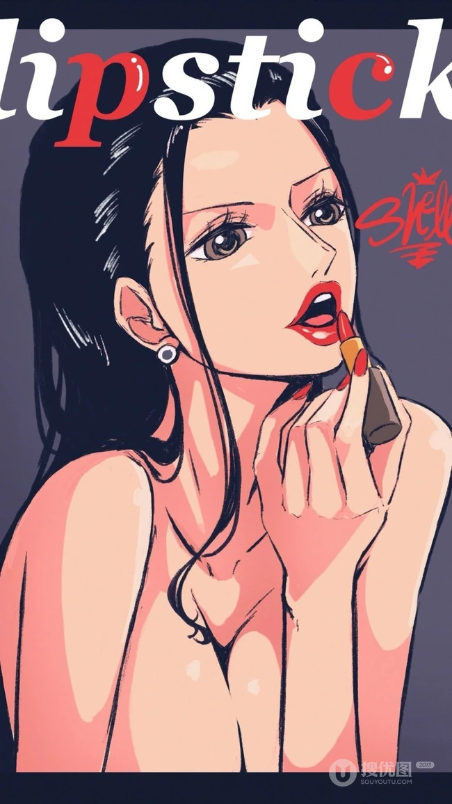 海贼王人物妮可&middot;罗宾高清手绘创意手机壁纸