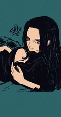 海贼王人物妮可&middot;罗宾高清手绘创意手机壁纸