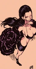 海贼王人物妮可&middot;罗宾高清手绘创意手机壁纸