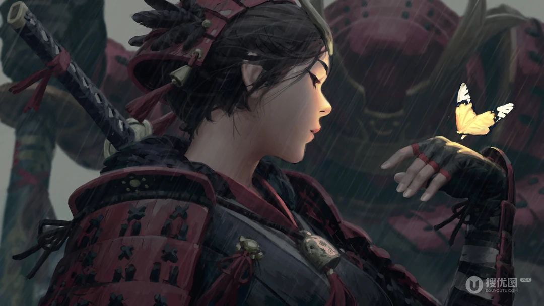 插画师Z.W. Gu手绘女侠客，女剑士系列壁纸图片高清4K
