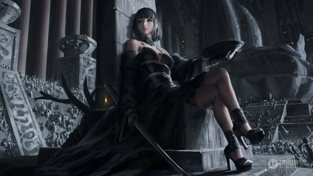 插画师Z.W. Gu手绘女侠客，女剑士系列壁纸图片高清4K