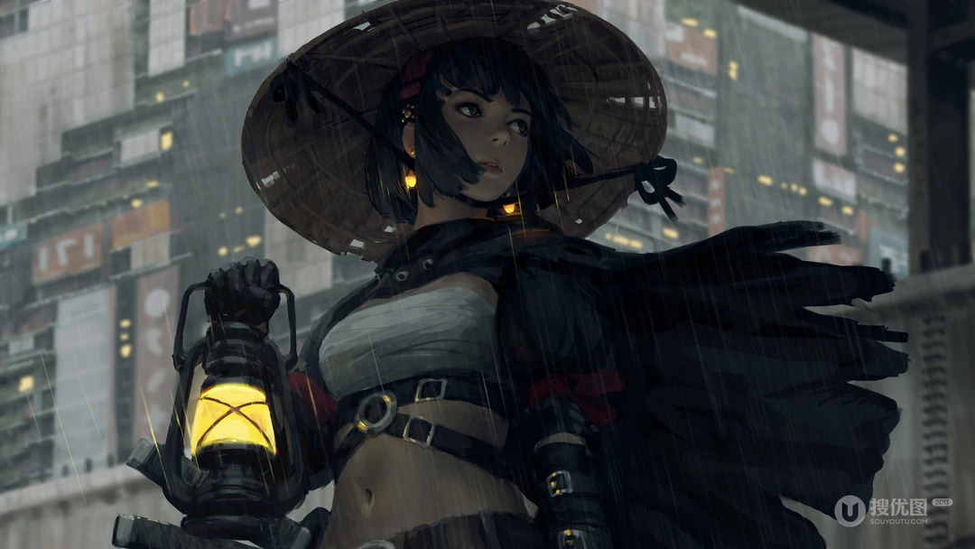 插画师Z.W. Gu手绘女侠客，女剑士系列壁纸图片高清4K