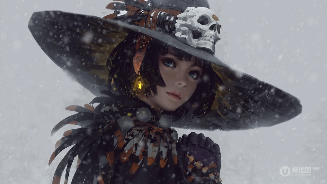 插画师Z.W. Gu手绘女侠客，女剑士系列壁纸图片高清4K