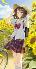 青春，活力，热情，朝气动漫少女，绘画师森倉円作品图片集