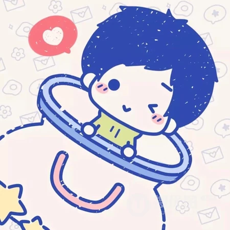 创意卡通小学生同桌风格情侣一人一半头像