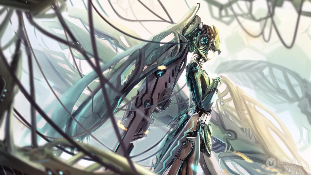 科幻感极强的动漫人物初音炫酷高清壁纸