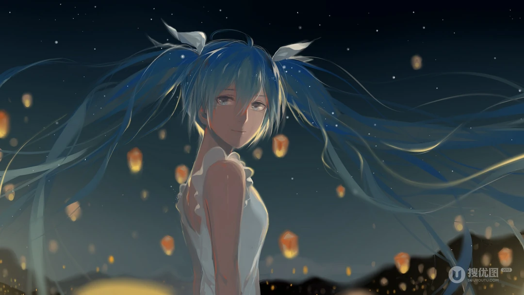 科幻感极强的动漫人物初音炫酷高清壁纸