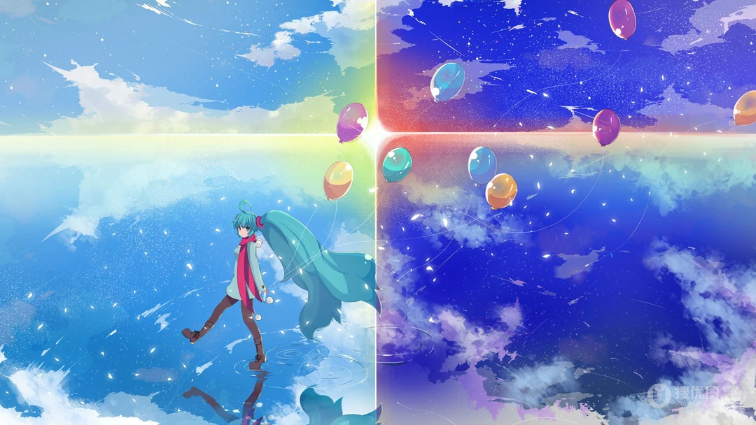 科幻感极强的动漫人物初音炫酷高清壁纸