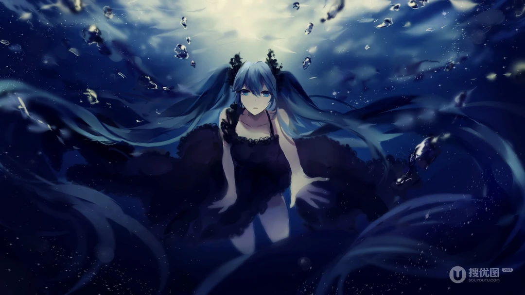 科幻感极强的动漫人物初音炫酷高清壁纸